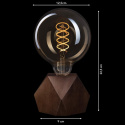 LAMPKA NOCNA LAMPA STOŁOWA DREWNIANA CROWN LED RETRO E27 DO SYPIALNI 2200K LAMPKA NOCNA LAMPA STOŁOWA DREWNIANA CROWN LED RETRO E27 DO SYPIALNI 2200K