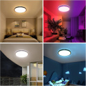 BAPRO LAMPA SUFITOWA RGB PLAFON 49 CM CZARNO BIAŁO ZŁOTY Z PILOTEM BAPRO LAMPA SUFITOWA RGB PLAFON 49 CM CZARNO BIAŁO ZŁOTY Z PILOTEM