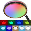 BAPRO LAMPA SUFITOWA RGB PLAFON 49 CM CZARNO BIAŁO ZŁOTY Z PILOTEM BAPRO LAMPA SUFITOWA RGB PLAFON 49 CM CZARNO BIAŁO ZŁOTY Z PILOTEM