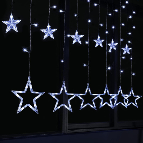 Łańcuch świetlny LED BLOOMWIN z 12 gwiazdkami IP44 pilot zimna biel Łańcuch świetlny LED BLOOMWIN z 12 gwiazdkami IP44 pilot zimna biel