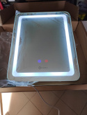 Lustro z regulowanym oświetleniem anty para regulacja led z kablem 50 x 40 cm Lustro z regulowanym oświetleniem anty para regulacja led z kablem 50 x 40 cm