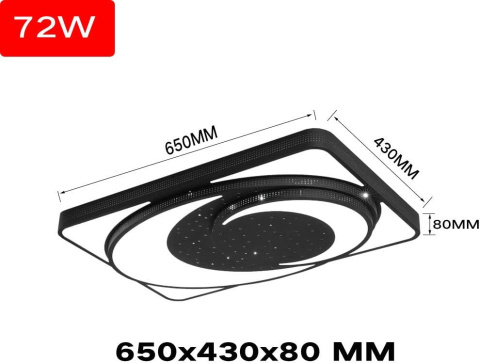 MIWOOHO Lampa sufitowa żyrandol panel LED 72W 65/43 cm MIWOOHO Lampa sufitowa żyrandol panel LED 72W 65/43 cm