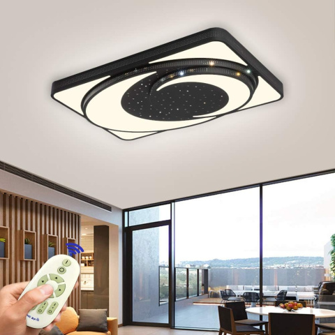 MIWOOHO Lampa sufitowa żyrandol panel LED 72W 65/43 cm MIWOOHO Lampa sufitowa żyrandol panel LED 72W 65/43 cm