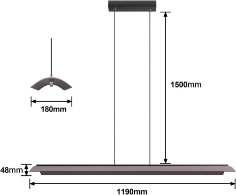 MAINEN LAMPA INDUKCYJNA ŻYRANDOL LED ALUMINIUM sterowanie ręką MAINEN LAMPA INDUKCYJNA ŻYRANDOL LED ALUMINIUM sterowanie ręką