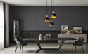 Lampa sufitowa LOFT wisząca CZARNA vintage potrójna czarna mat E27 Lampa sufitowa LOFT wisząca CZARNA vintage potrójna czarna mat E27
