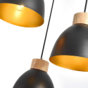 Lampa sufitowa LOFT wisząca CZARNA vintage potrójna czarna mat E27 Lampa sufitowa LOFT wisząca CZARNA vintage potrójna czarna mat E27