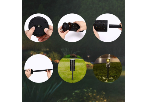 Lampki LED solarne ogrodowe gruntowe wbijane lampy do zawieszenia 6szt Lampki LED solarne ogrodowe gruntowe wbijane lampy do zawieszenia 6szt