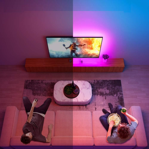TAŚMA LED RGB 3M PILOT MUZYKA GOVEE H6183 OŚWIETLENIE STEROWANIE KOLORAMI TAŚMA LED RGB 3M PILOT MUZYKA GOVEE H6183 OŚWIETLENIE STEROWANIE KOLORAMI