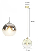 Lampa wisząca Żyrandol TAKXII sferyczny Kula szkło gradientowe 25cm Lampa wisząca Żyrandol TAKXII sferyczny Kula szkło gradientowe 25cm