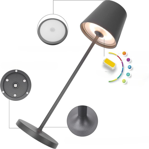 Lampa stołowa LED K-BRIGHT ściemniana + stacja ładująca 3000K 240lm Lampa stołowa LED K-BRIGHT ściemniana + stacja ładująca 3000K 240lm