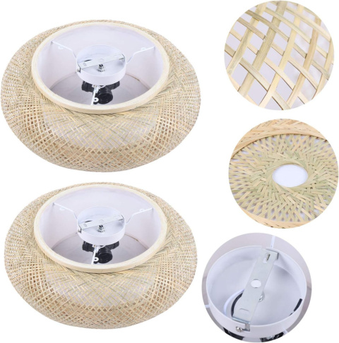 BAMBUSOWA LAMPA SUFITOWA LAMPA WISZĄCA LED 50 CM E27 RĘCZNIE TKANA BAMBUSOWA LAMPA SUFITOWA LAMPA WISZĄCA LED 50 CM E27 RĘCZNIE TKANA