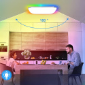 Lampa sufitowa RGB Aufun 48W plafon LED ściemniana pilot 48W 3600-4320LM Lampa sufitowa RGB Aufun 48W plafon LED ściemniana pilot 48W 3600-4320LM