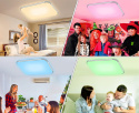 Lampa sufitowa RGB Aufun 48W plafon LED ściemniana pilot 48W 3600-4320LM Lampa sufitowa RGB Aufun 48W plafon LED ściemniana pilot 48W 3600-4320LM