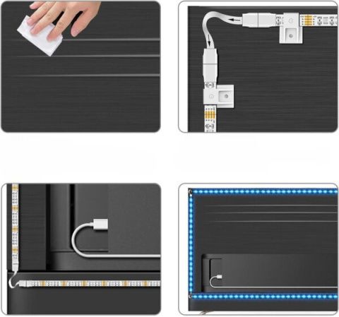 TAŚMA LED GOVEE H6182 STEROWANIE KOLORAMI RGB LED STRIP LIGHT 3M APLIKACJA TAŚMA LED GOVEE H6182 STEROWANIE KOLORAMI RGB LED STRIP LIGHT 3M APLIKACJA