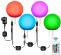 lampa ogrodowa zewnętrzna LED 4 białe kule RGB ściemniane sterowanie pilot lampa ogrodowa zewnętrzna LED 4 białe kule RGB ściemniane sterowanie pilot