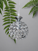 lampa wiszaca zwisająca żyrandol z kryształkami srebrny lampa wiszaca zwisająca żyrandol z kryształkami srebrny