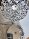 lampa wiszaca zwisająca żyrandol z kryształkami srebrny lampa wiszaca zwisająca żyrandol z kryształkami srebrny