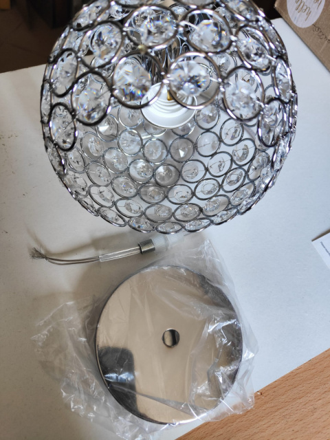 lampa wiszaca zwisająca żyrandol z kryształkami srebrny lampa wiszaca zwisająca żyrandol z kryształkami srebrny