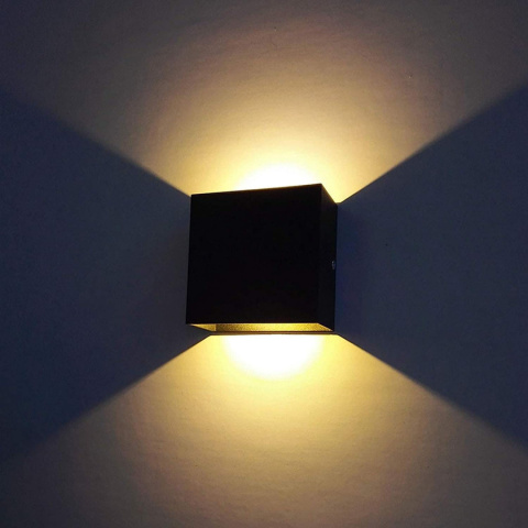 Lampa ścienna salon korytarz kinkiet GÓRA DÓŁ Ciepłe światło 6W Czarne Lampa ścienna salon korytarz kinkiet GÓRA DÓŁ Ciepłe światło 6W Czarne