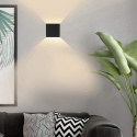 Lampa ścienna salon korytarz kinkiet GÓRA DÓŁ Ciepłe światło 6W Czarne Lampa ścienna salon korytarz kinkiet GÓRA DÓŁ Ciepłe światło 6W Czarne
