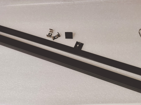 Kanał LED profil aluminiowy czarny 5-pak w kształcie litery Kanał LED profil aluminiowy czarny 5-pak w kształcie litery