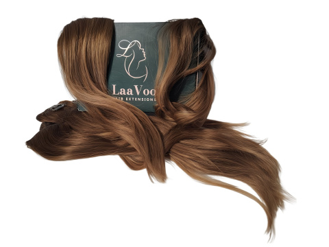 LaaVoo Dopinki do przedłużania włosów z klipsami włosy naturalne 35 CM 120 G Remy LaaVoo Dopinki do przedłużania włosów z klipsami włosy naturalne 35 CM 120 G Remy