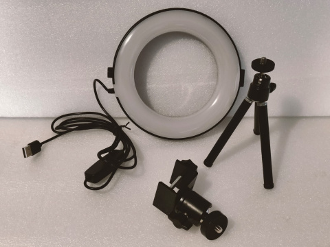 LAMPA RING Statyw z lampą pierścieniową 16 CM led makijaż do zdjęć wideokonferencji LAMPA RING Statyw z lampą pierścieniową 16 CM led makijaż do zdjęć wideokonferencji
