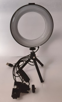 LAMPA RING Statyw z lampą pierścieniową 16 CM led makijaż do zdjęć wideokonferencji LAMPA RING Statyw z lampą pierścieniową 16 CM led makijaż do zdjęć wideokonferencji