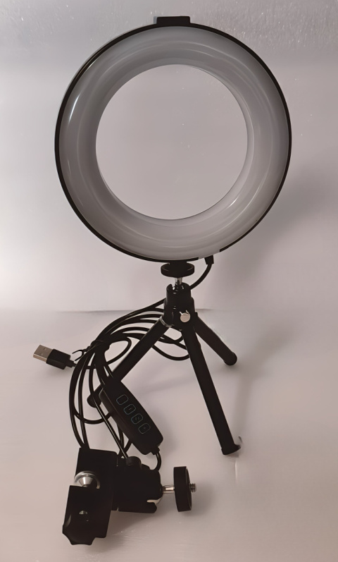 LAMPA RING Statyw z lampą pierścieniową 16 CM led makijaż do zdjęć wideokonferencji LAMPA RING Statyw z lampą pierścieniową 16 CM led makijaż do zdjęć wideokonferencji