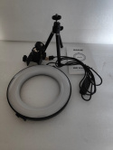 LAMPA RING Statyw z lampą pierścieniową 16 CM led makijaż do zdjęć wideokonferencji LAMPA RING Statyw z lampą pierścieniową 16 CM led makijaż do zdjęć wideokonferencji