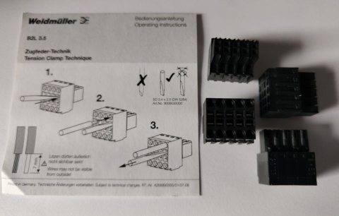 Złącze wtykowe WTYCZKA bloku zaciskowego 52 SZTUKI PCB B2L 3,50 10 180 SN Weidmüller Złącze wtykowe WTYCZKA bloku zaciskowego 52 SZTUKI PCB B2L 3,50 10 180 SN Weidmüller