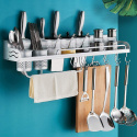 Połka kuchenna organizer wieszak regał ścienny magazynowy wielofunkcyjny aluminium Połka kuchenna organizer wieszak regał ścienny magazynowy wielofunkcyjny aluminium
