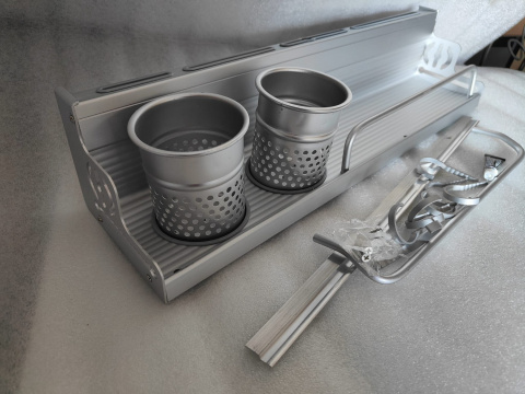 Połka kuchenna organizer wieszak regał ścienny magazynowy wielofunkcyjny aluminium Połka kuchenna organizer wieszak regał ścienny magazynowy wielofunkcyjny aluminium