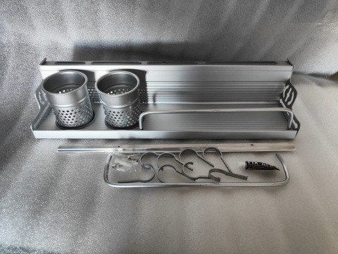 Połka kuchenna organizer wieszak regał ścienny magazynowy wielofunkcyjny aluminium Połka kuchenna organizer wieszak regał ścienny magazynowy wielofunkcyjny aluminium