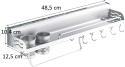 Połka kuchenna organizer wieszak regał ścienny magazynowy wielofunkcyjny aluminium Połka kuchenna organizer wieszak regał ścienny magazynowy wielofunkcyjny aluminium