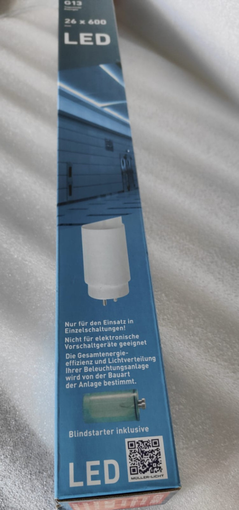 Świetlówka LED Muller 600mm światło białe 10W G13 Świetlówka LED Muller 600mm światło białe 10W G13
