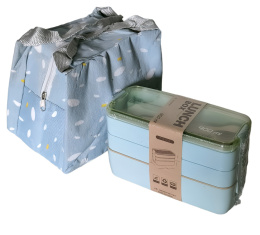 lunchbox bento pojemnik śniadaniówka torba termiczna sztućce