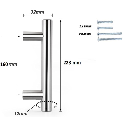 uchwyt meblowy rączka do mebli szafy szuflady 224 mm uchwyt meblowy rączka do mebli szafy szuflady 224 mm