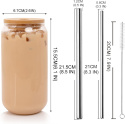 Szklanki do piwa z pokrywkami i słomką kształt puszki koktajl smoothie drink Szklanki do piwa z pokrywkami i słomką kształt puszki koktajl smoothie drink