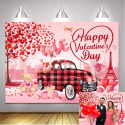 Tło fotograficzne do zdjęć walentynkowe miłość Happy Valentines Day 240 x 180 cm