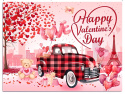 Tło fotograficzne do zdjęć walentynkowe miłość Happy Valentines Day 240 x 180 cm