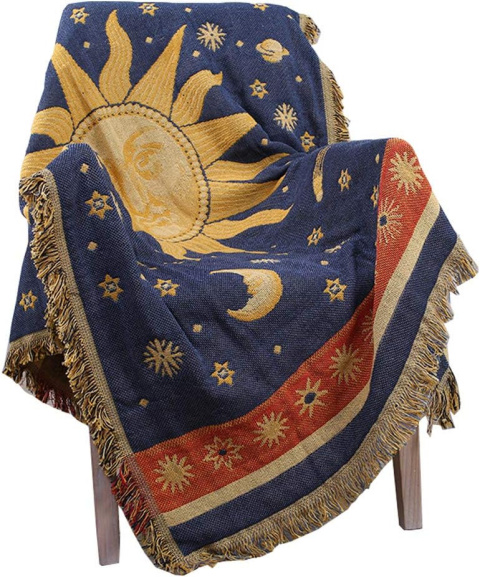 piękny koc narzuta bieżnik bawełniany tkany koc z frędzlami boho 190x130 piękny koc narzuta bieżnik bawełniany tkany koc z frędzlami boho 190x130