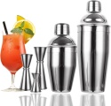 Zestaw BARMAŃSKI do koktajli drinków STAL 5 szt shaker 350 ml 750 ml 3x jigger Zestaw BARMAŃSKI do koktajli drinków STAL 5 szt shaker 350 ml 750 ml 3x jigger
