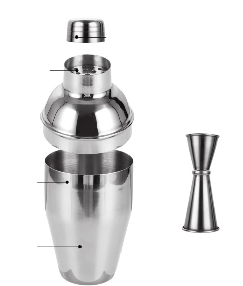 Zestaw BARMAŃSKI do koktajli drinków STAL 5 szt shaker 350 ml 750 ml 3x jigger Zestaw BARMAŃSKI do koktajli drinków STAL 5 szt shaker 350 ml 750 ml 3x jigger