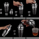 Zestaw BARMAŃSKI do koktajli drinków STAL 5 szt shaker 350 ml 750 ml 3x jigger Zestaw BARMAŃSKI do koktajli drinków STAL 5 szt shaker 350 ml 750 ml 3x jigger