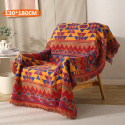 piękny koc narzuta bieżnik bawełniany tkany koc z frędzlami boho 180x130 piękny koc narzuta bieżnik bawełniany tkany koc z frędzlami boho 180x130