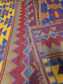piękny koc narzuta bieżnik bawełniany tkany koc z frędzlami boho 180x130 piękny koc narzuta bieżnik bawełniany tkany koc z frędzlami boho 180x130