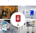 Dwustronny stojak na plakaty ekspozytor podstawa reklamowy informacyjny