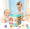 Kostka edukacyjna gry kolory kształty muzyka dźwięki zabawka edukacyjna