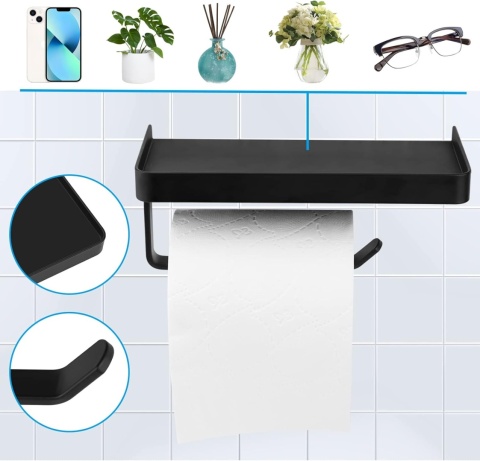 Uchwyt wieszak na papier toaletowy półka łazienkowa do toalety WC Uchwyt wieszak na papier toaletowy półka łazienkowa do toalety WC